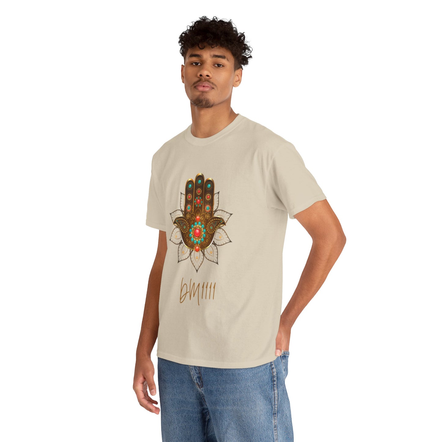 Gold Hamsa Hand DM1111 Unisex Heavy Cotton Tee