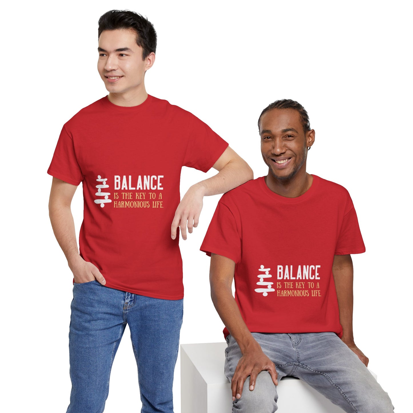 Balance is the Key DM1111 Unisex Heavy Cotton Tee