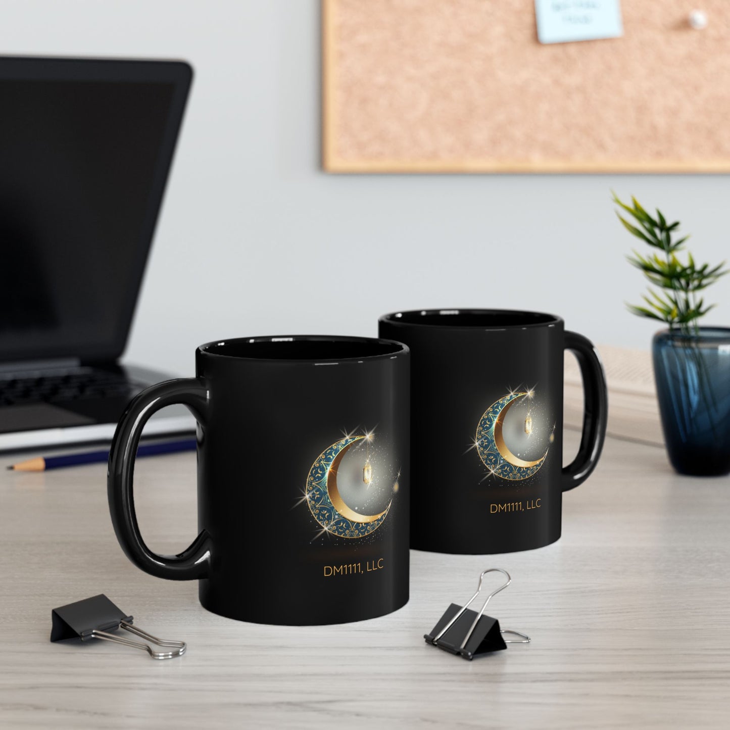 Crescent Moon DM1111 Black Mug (11oz, 15oz)