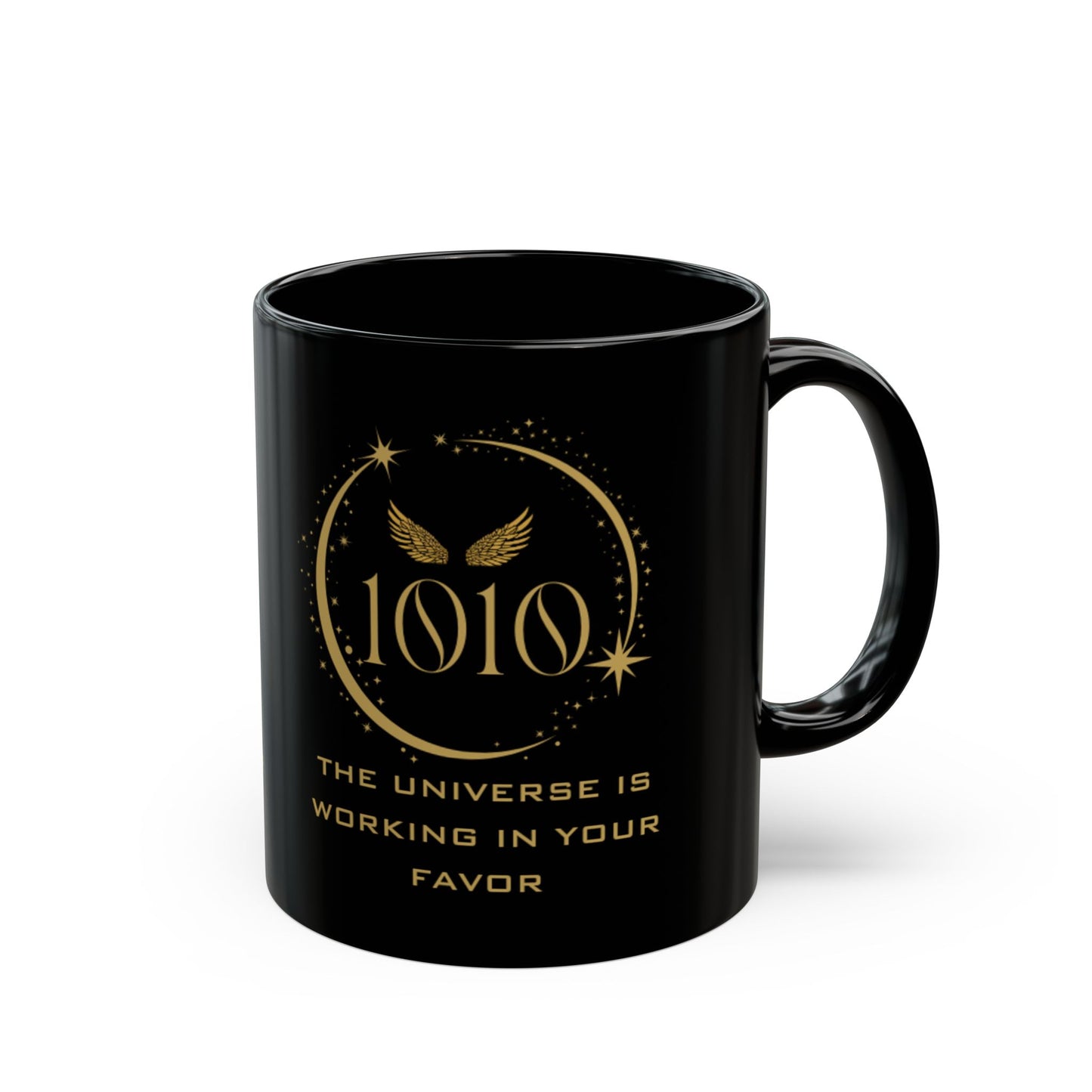 Angel 1010 Affirmation DM1111 Black Mug (11oz, 15oz)