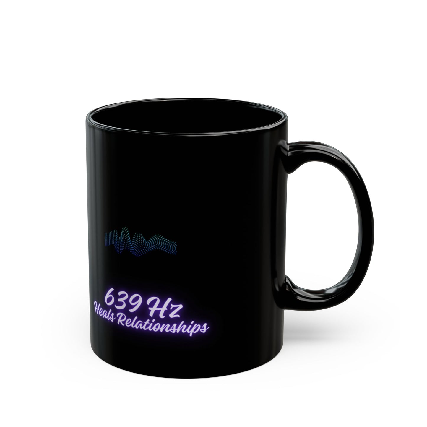 639 Hz Frequency DM1111 Black Mug (11oz, 15oz)