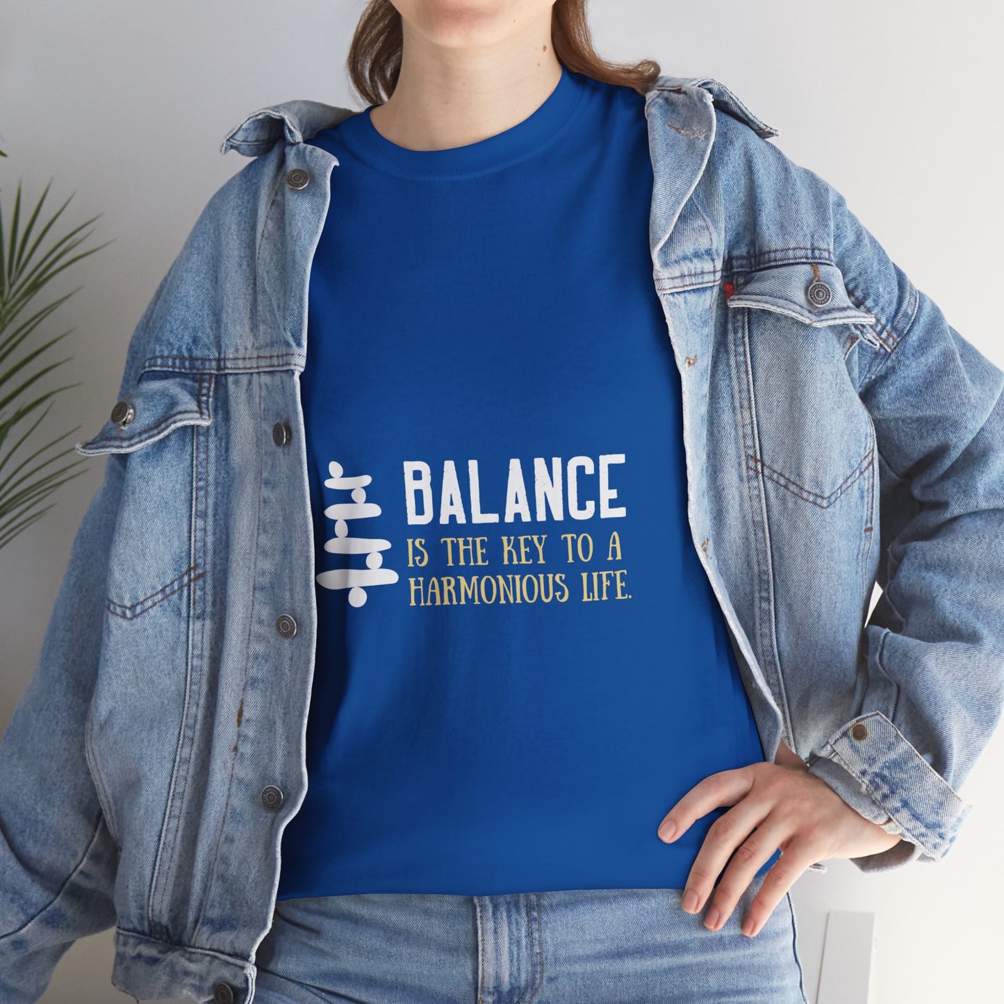 Balance is the Key DM1111 Unisex Heavy Cotton Tee