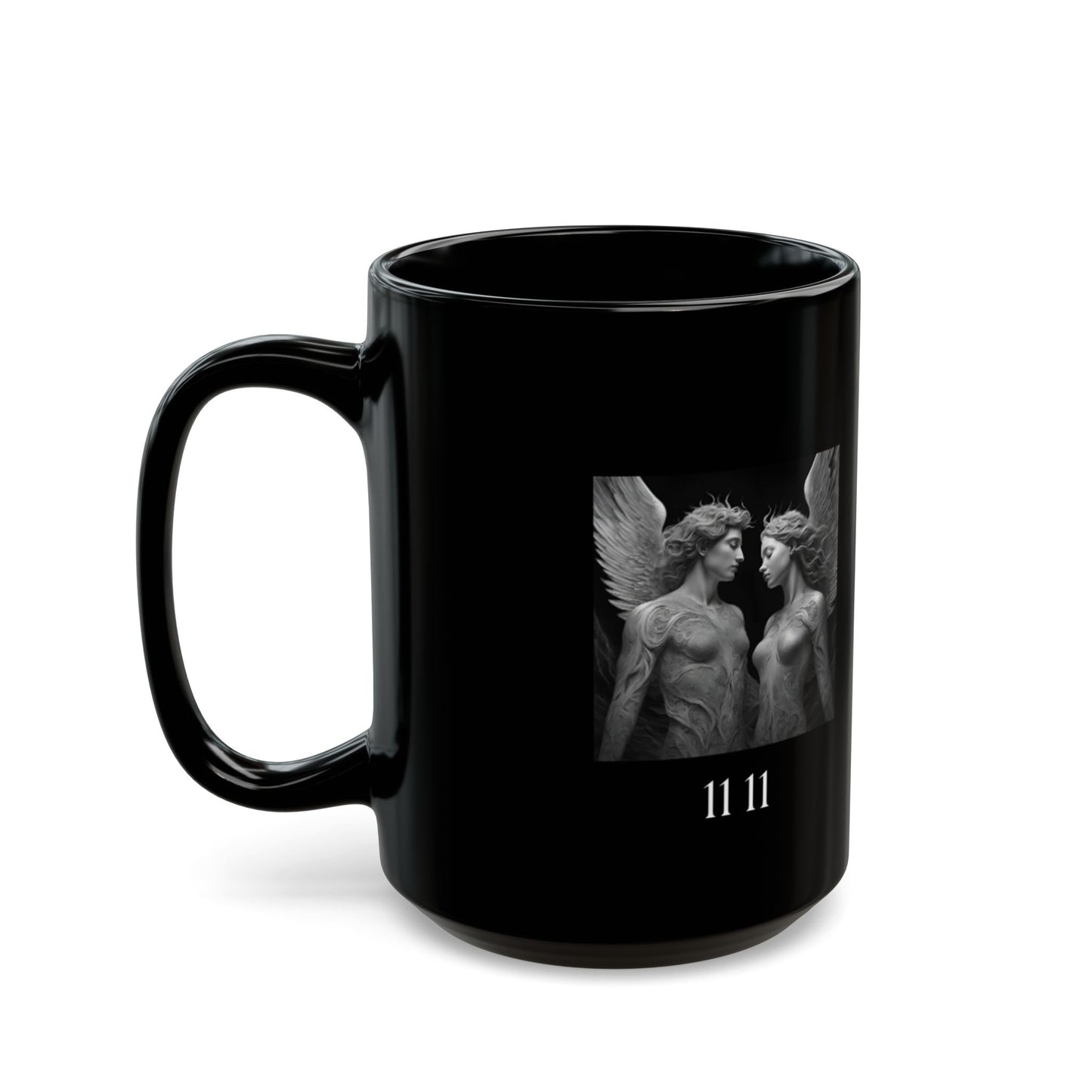 Angel 1111 Infinite Love DM1111 Black Mug (11oz, 15oz)