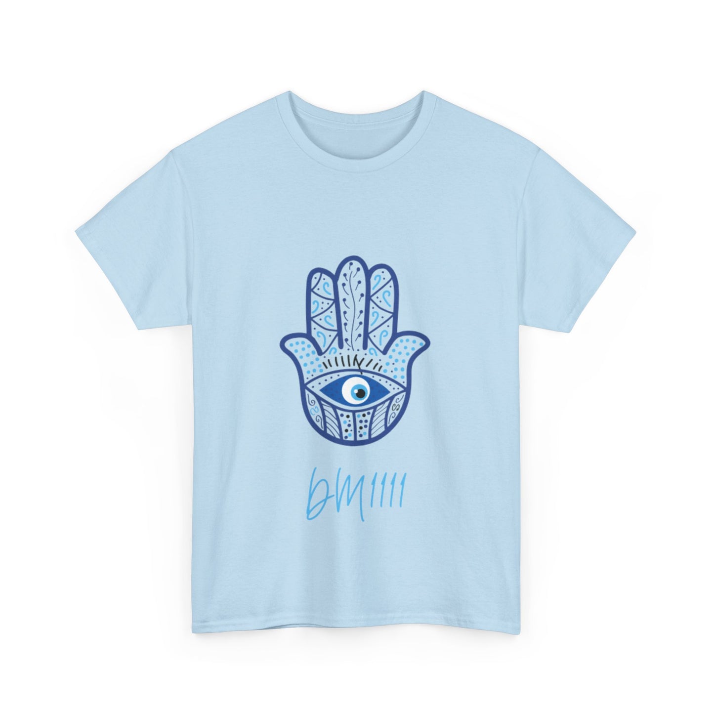 Blue Hamsa Hands DM1111 Unisex Heavy Cotton Tee