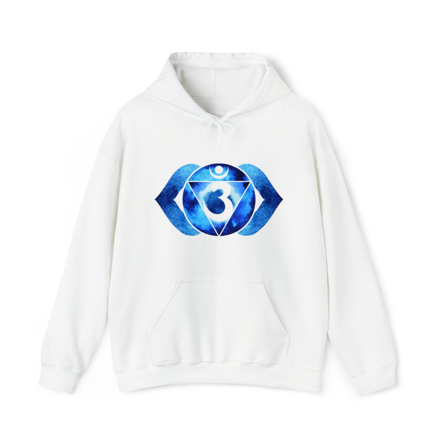 DM1111 Blue Third Eye Chakra Themed Unisex Heavy Blend™ Hooded Sweatshirt