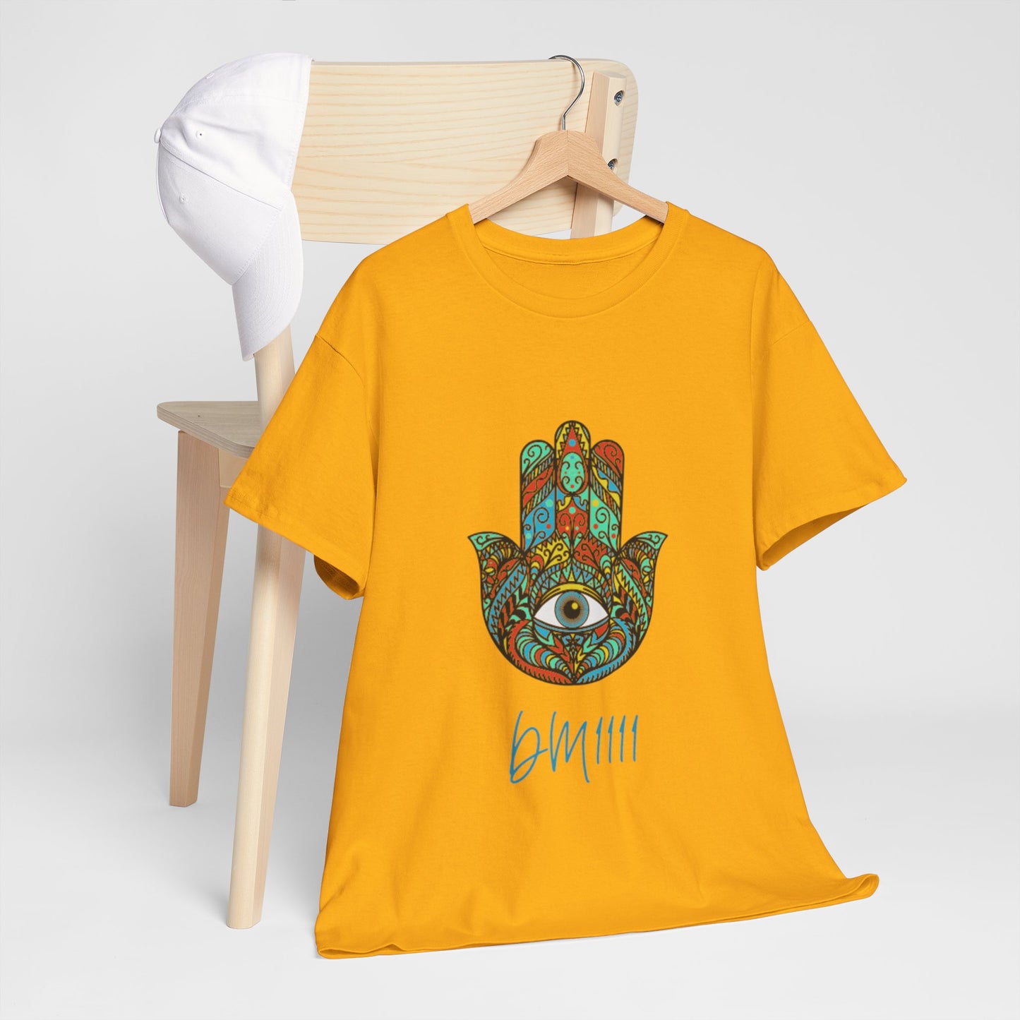 Green Hamsa Hand Eye DM1111 Unisex Heavy Cotton Tee