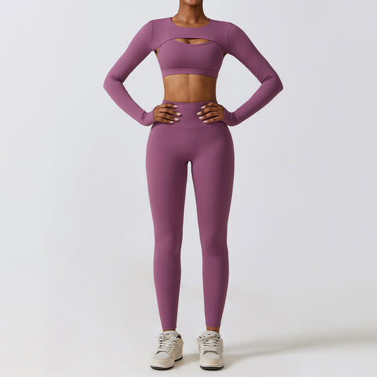 Autumn Winter Skinny Yoga Three Piece Set