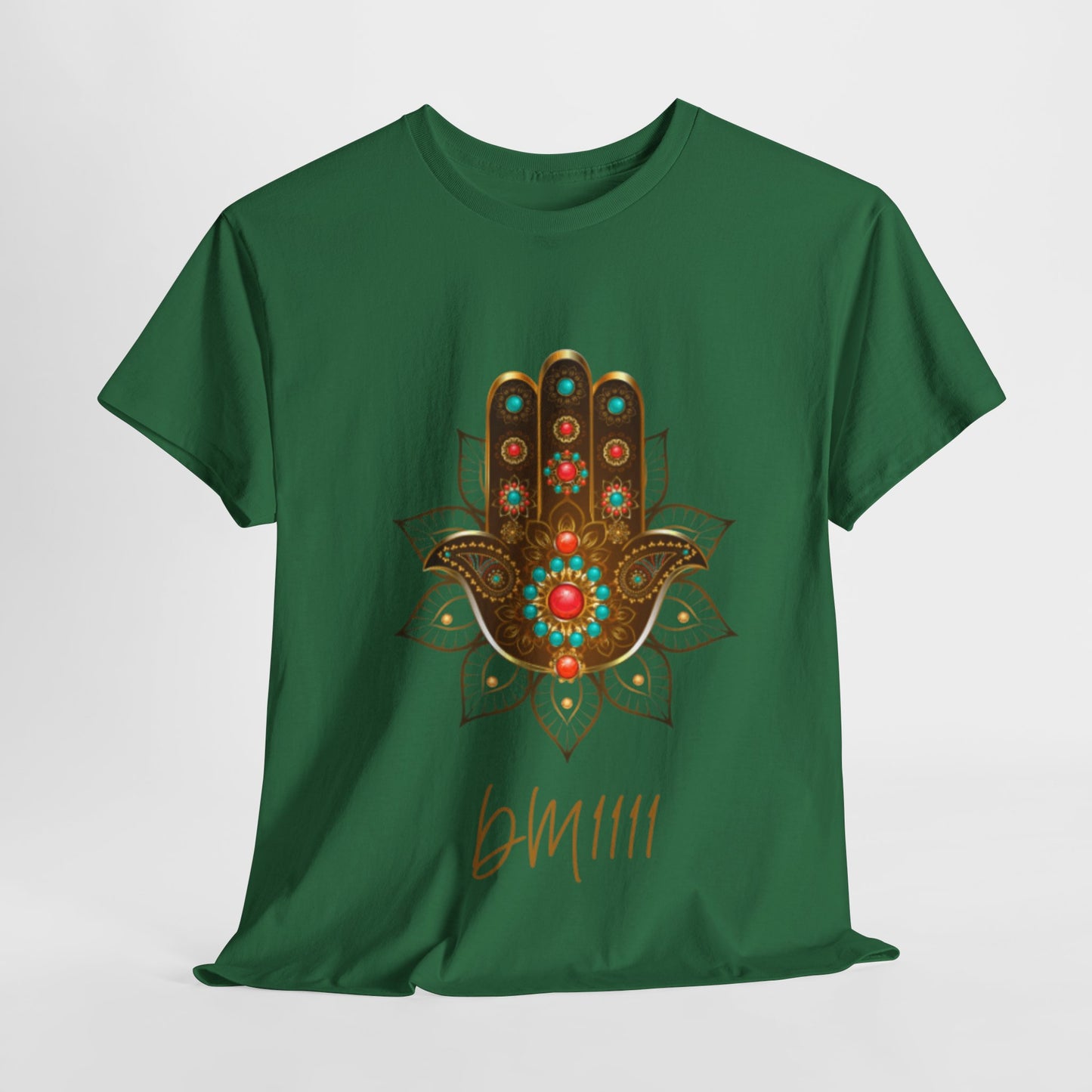 Gold Hamsa Hand DM1111 Unisex Heavy Cotton Tee