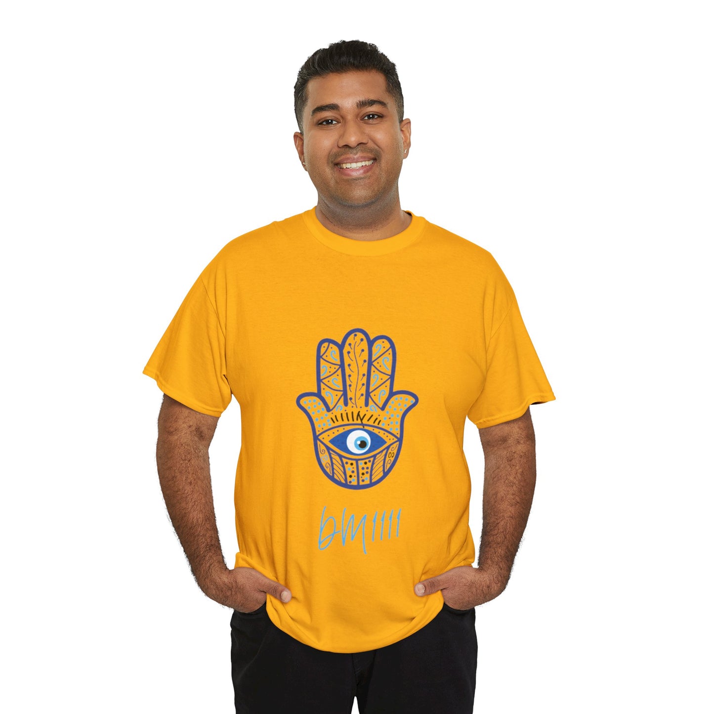 Blue Hamsa Hands DM1111 Unisex Heavy Cotton Tee