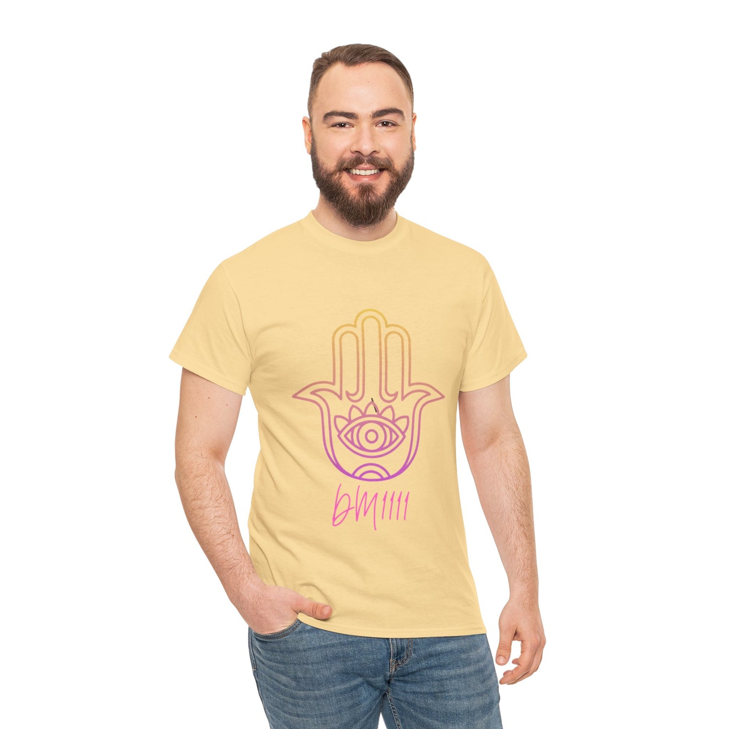 Multi Color Hamsa Hand DM1111 Unisex Heavy Cotton Tee