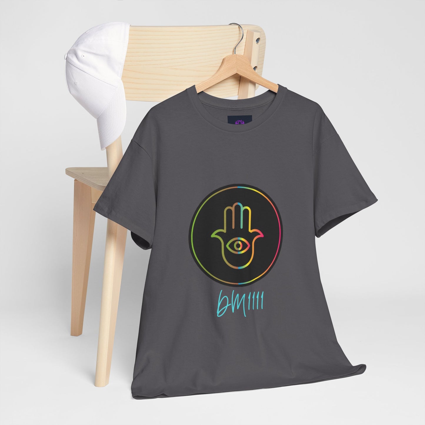 Rainbow Hamsa Hand DM1111 Unisex Heavy Cotton Tee