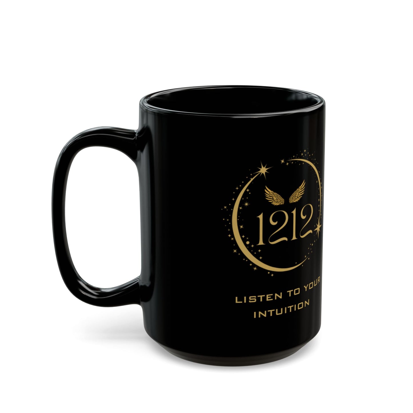 Angel 1212 Affirmation DM1111 Black Mug (11oz, 15oz)