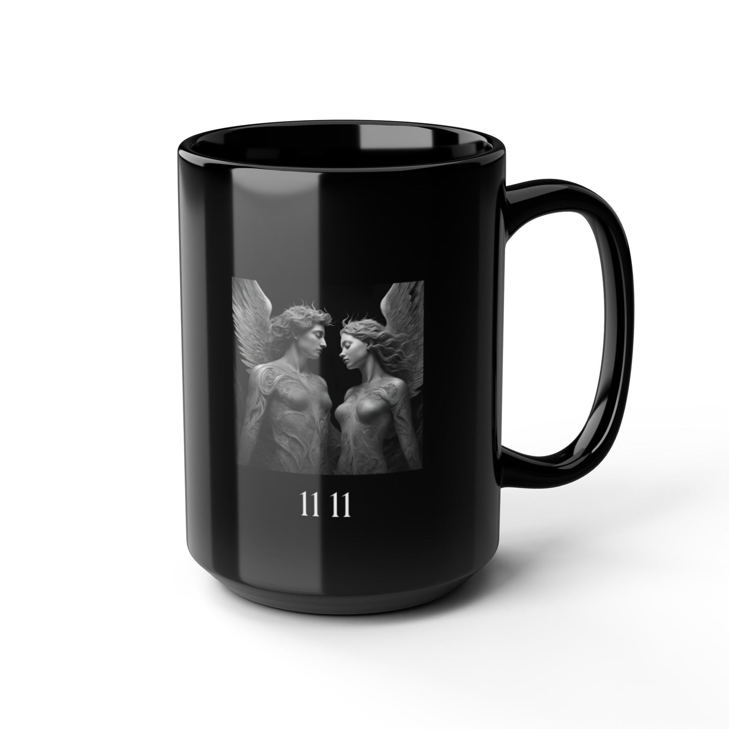 Angel 1111 Infinite Love DM1111 Black Mug (11oz, 15oz)