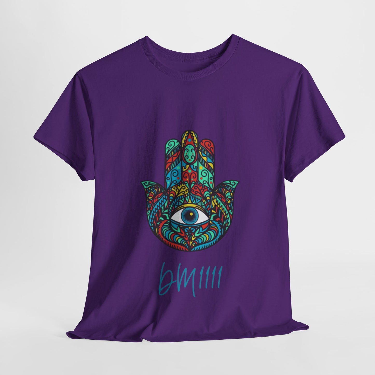 Green Hamsa Hand Eye DM1111 Unisex Heavy Cotton Tee