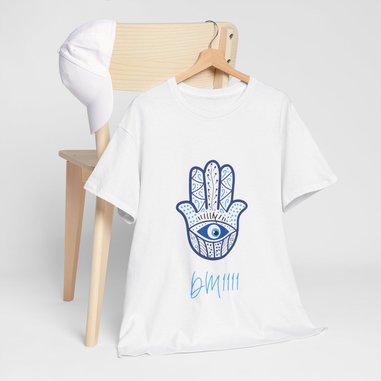 Blue Hamsa Hands DM1111 Unisex Heavy Cotton Tee