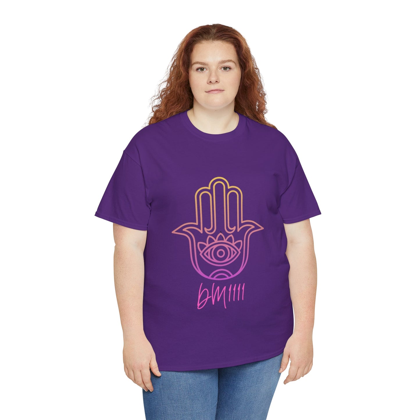 Multi Color Hamsa Hand DM1111 Unisex Heavy Cotton Tee