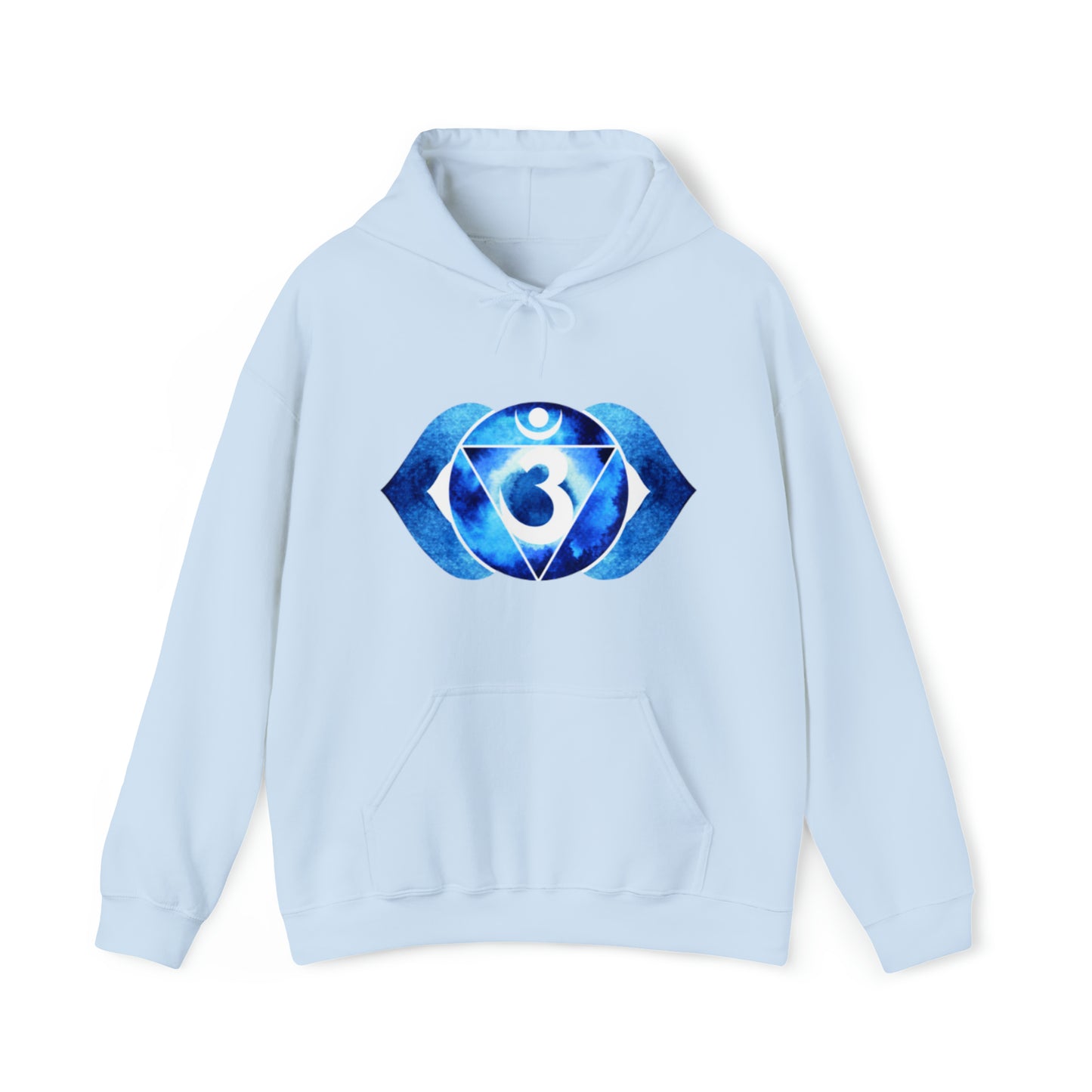 DM1111 Blue Third Eye Chakra Themed Unisex Heavy Blend™ Hooded Sweatshirt