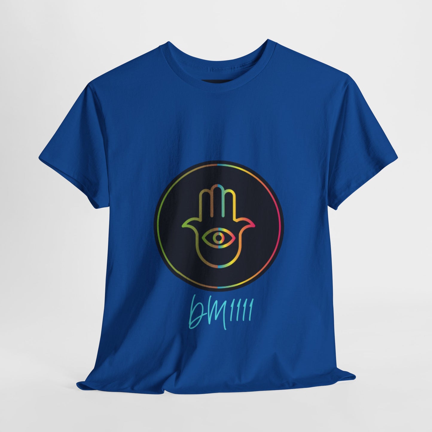 Rainbow Hamsa Hand DM1111 Unisex Heavy Cotton Tee