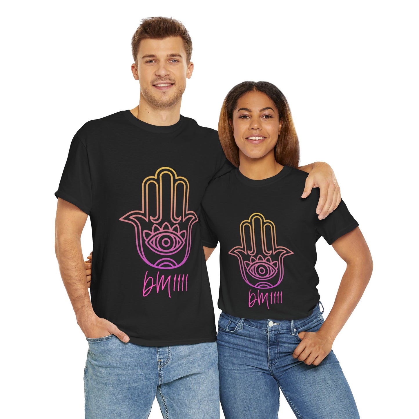 Multi Color Hamsa Hand DM1111 Unisex Heavy Cotton Tee