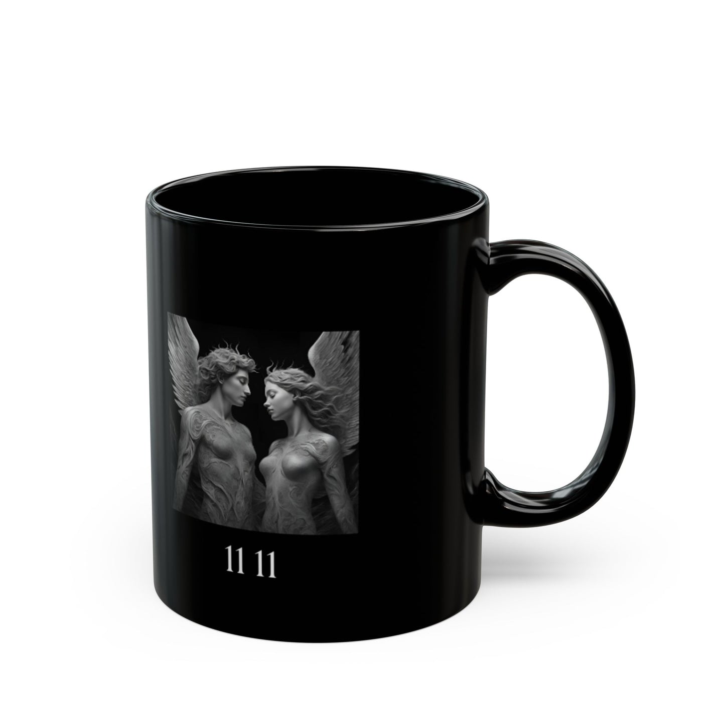 Angel 1111 Infinite Love DM1111 Black Mug (11oz, 15oz)