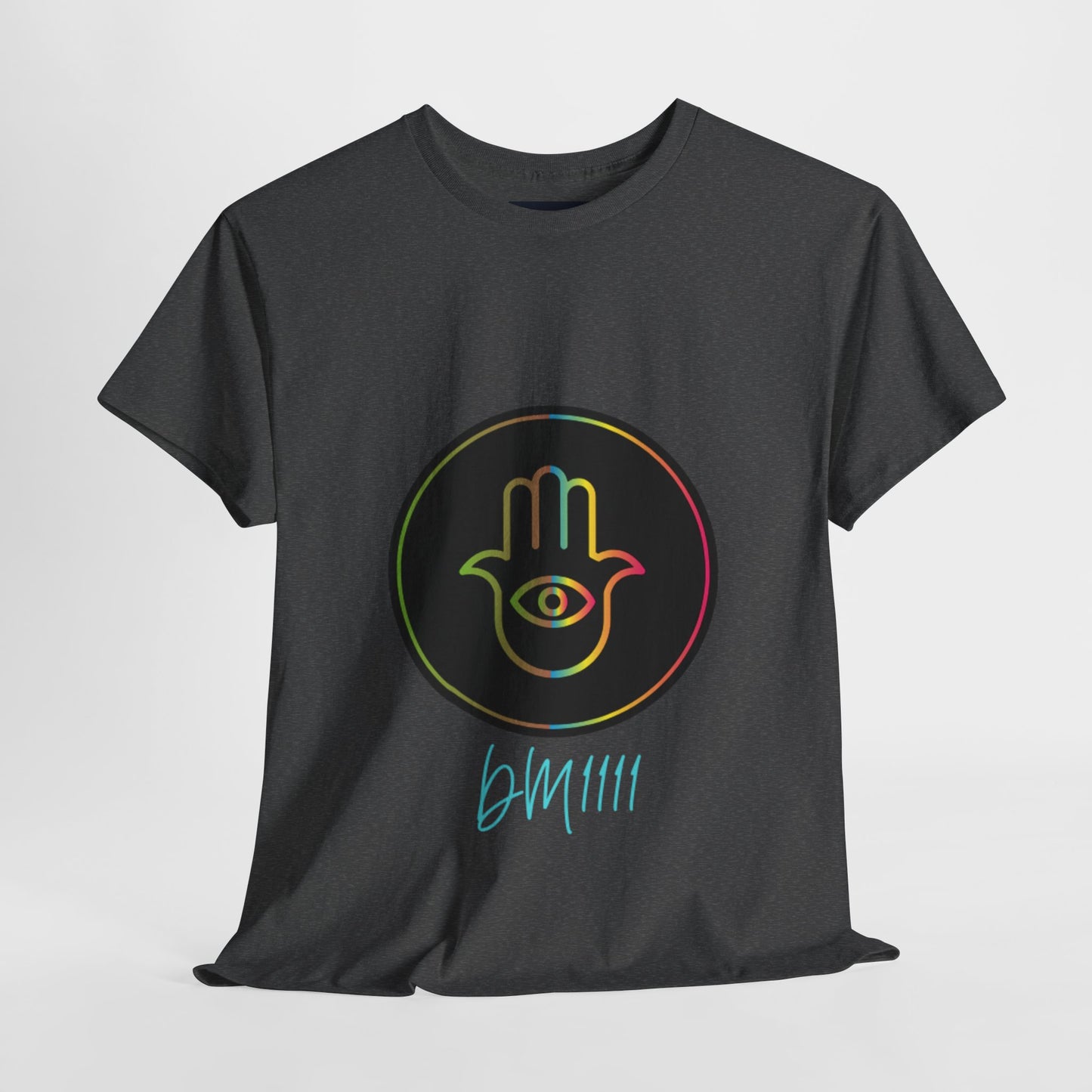 Rainbow Hamsa Hand DM1111 Unisex Heavy Cotton Tee