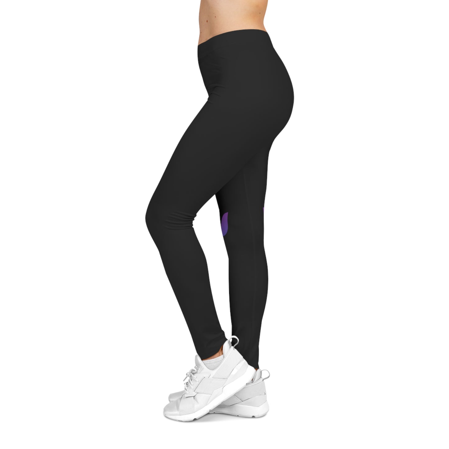 DM1111 Black Women's Casual Leggings (AOP)