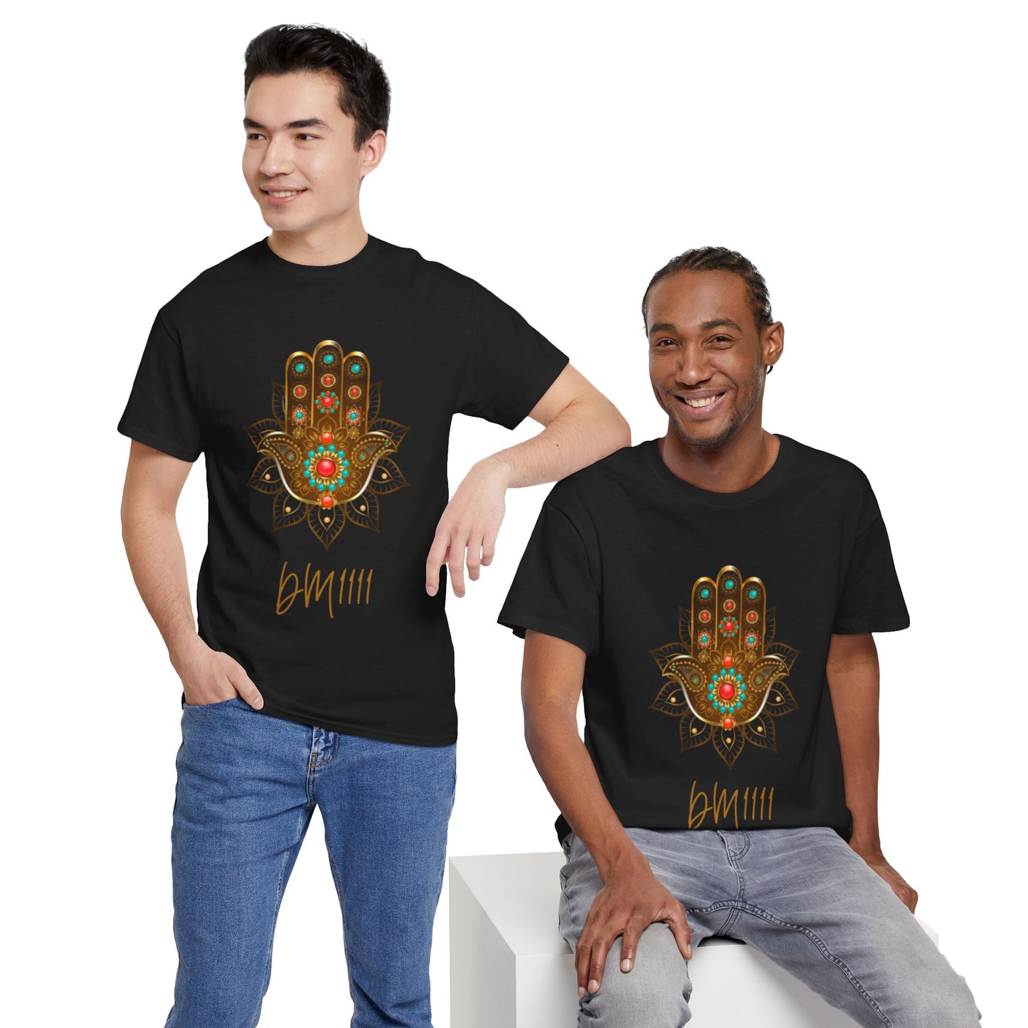 Gold Hamsa Hand DM1111 Unisex Heavy Cotton Tee