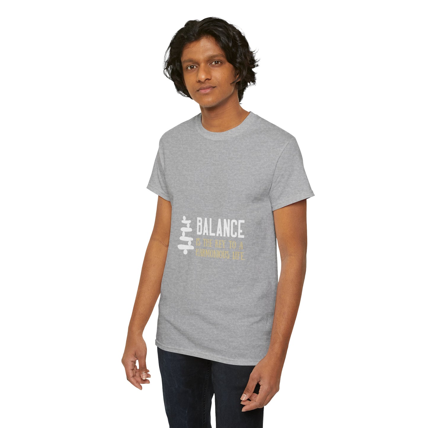 Balance is the Key DM1111 Unisex Heavy Cotton Tee