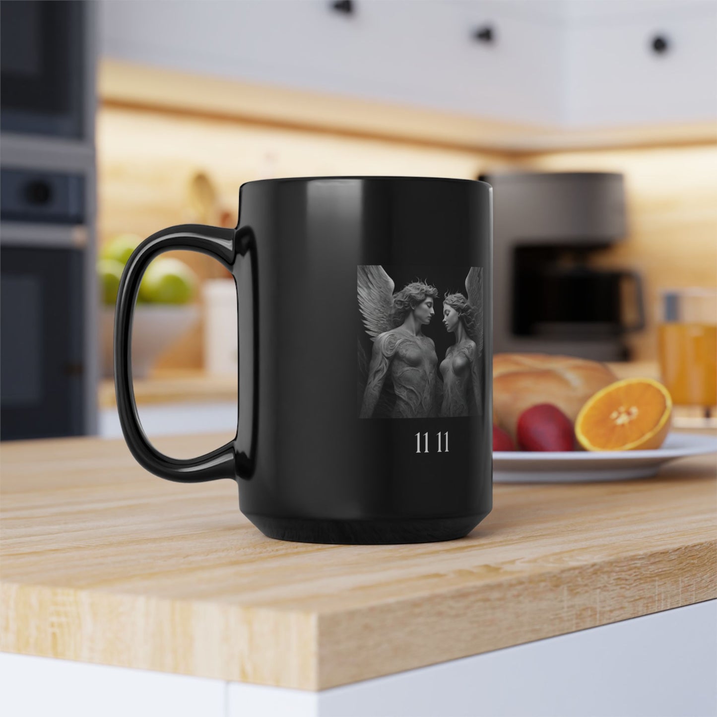 Angel 1111 Infinite Love DM1111 Black Mug (11oz, 15oz)