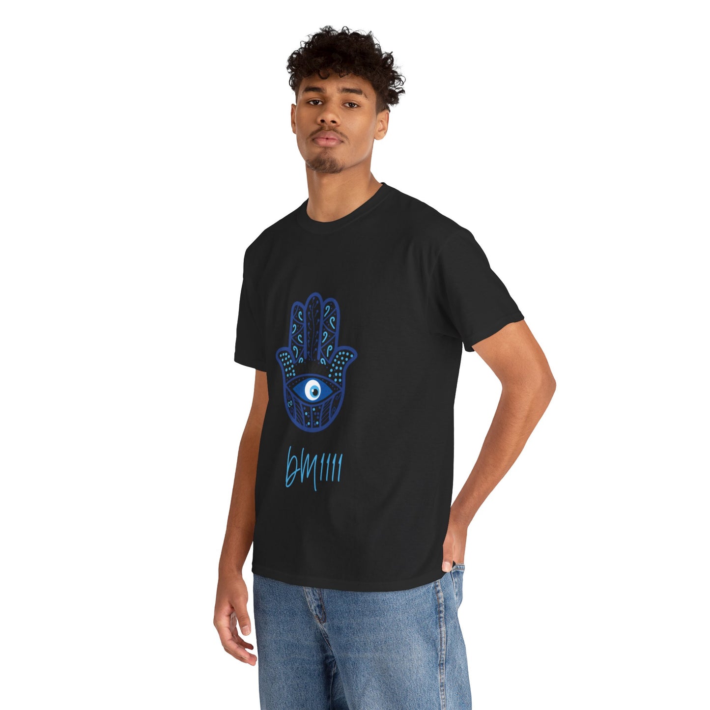 Blue Hamsa Hands DM1111 Unisex Heavy Cotton Tee