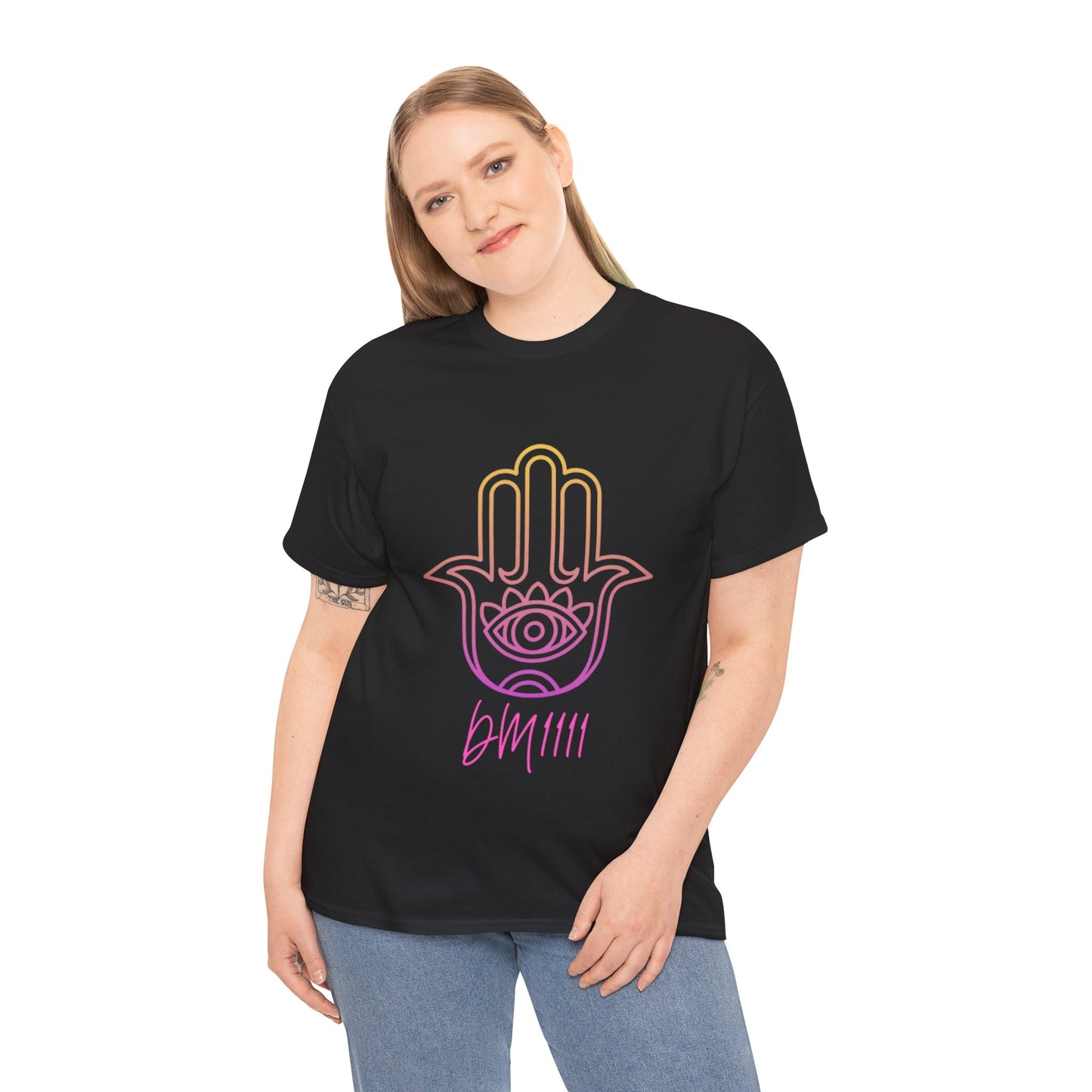 Multi Color Hamsa Hand DM1111 Unisex Heavy Cotton Tee