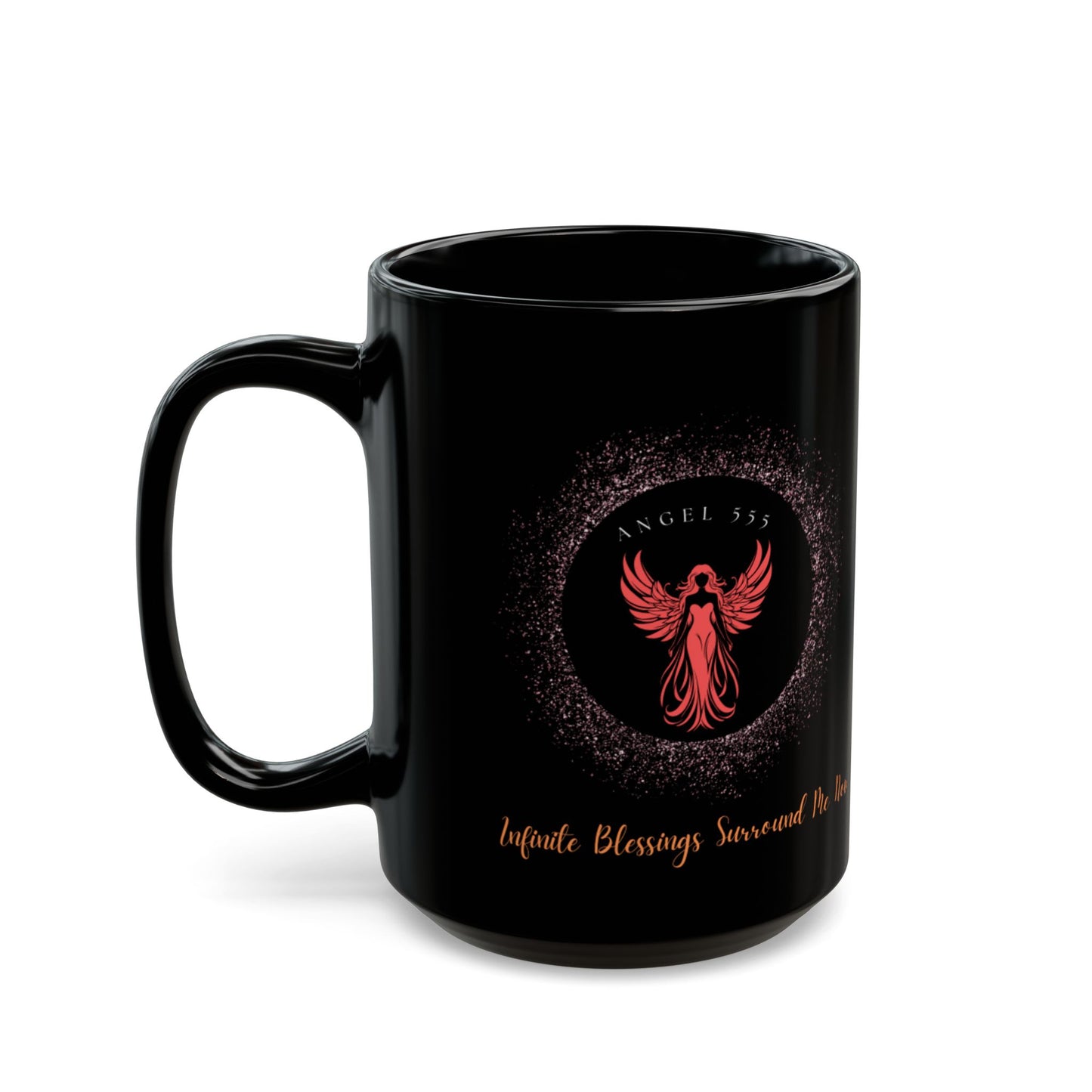 Angel 555 DM1111 Black Mug (11oz, 15oz)