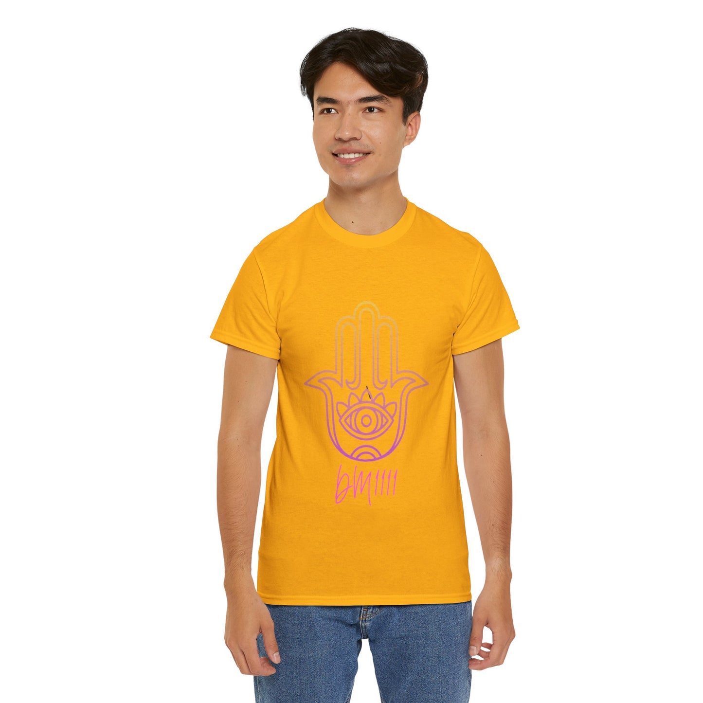 Multi Color Hamsa Hand DM1111 Unisex Heavy Cotton Tee