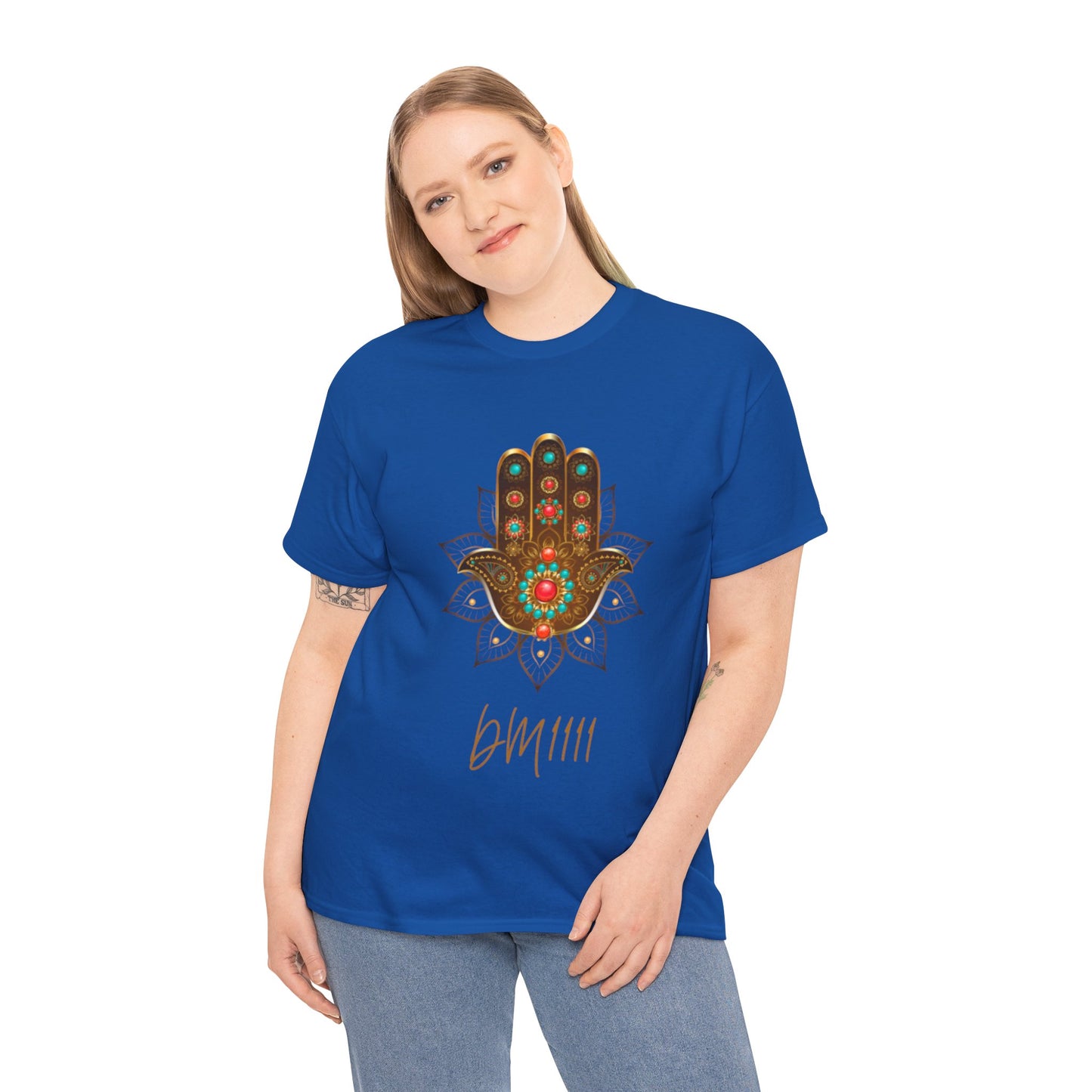 Gold Hamsa Hand DM1111 Unisex Heavy Cotton Tee