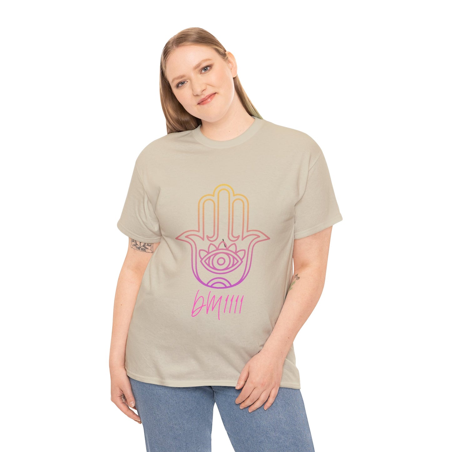 Multi Color Hamsa Hand DM1111 Unisex Heavy Cotton Tee