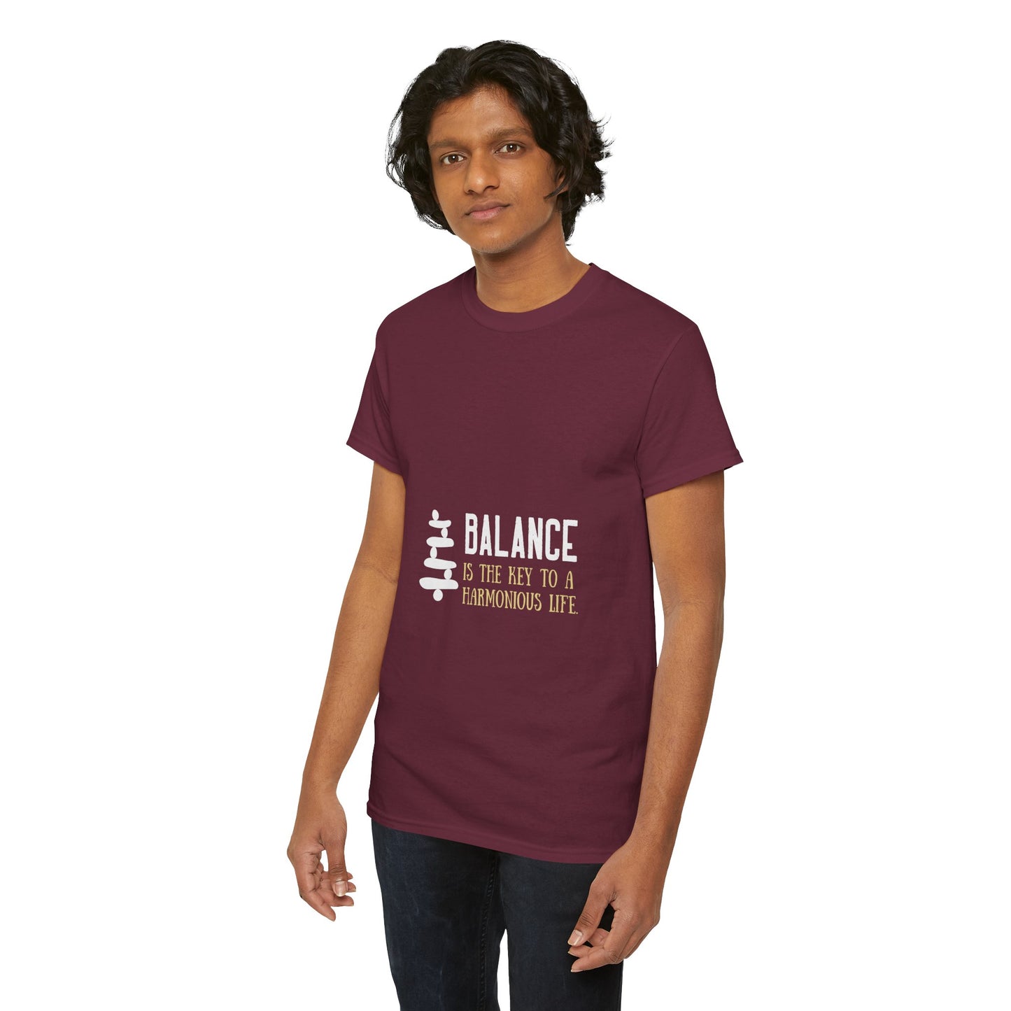 Balance is the Key DM1111 Unisex Heavy Cotton Tee