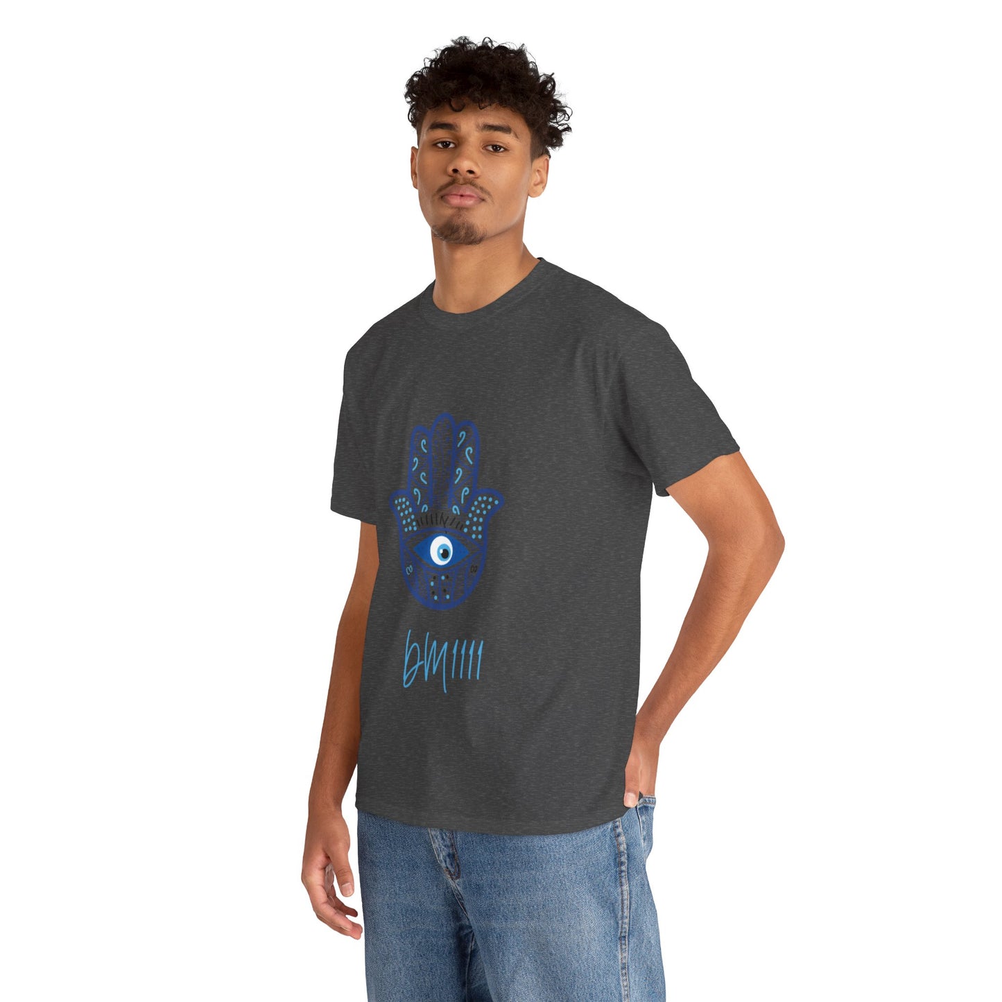 Blue Hamsa Hands DM1111 Unisex Heavy Cotton Tee