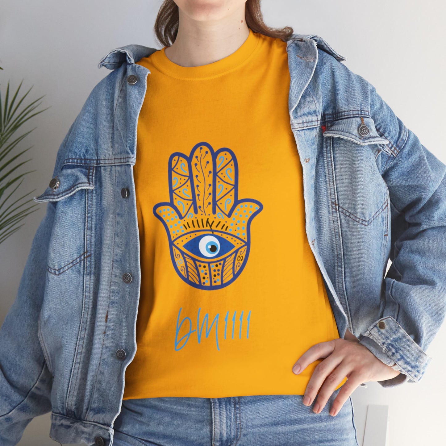 Blue Hamsa Hands DM1111 Unisex Heavy Cotton Tee