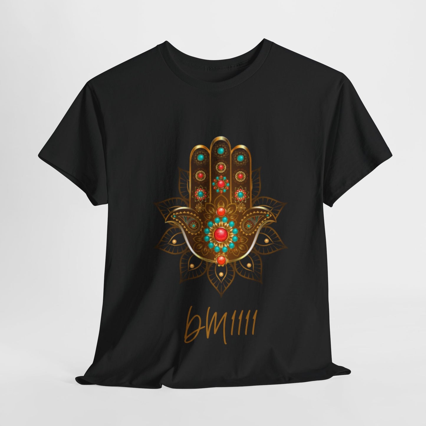 Gold Hamsa Hand DM1111 Unisex Heavy Cotton Tee