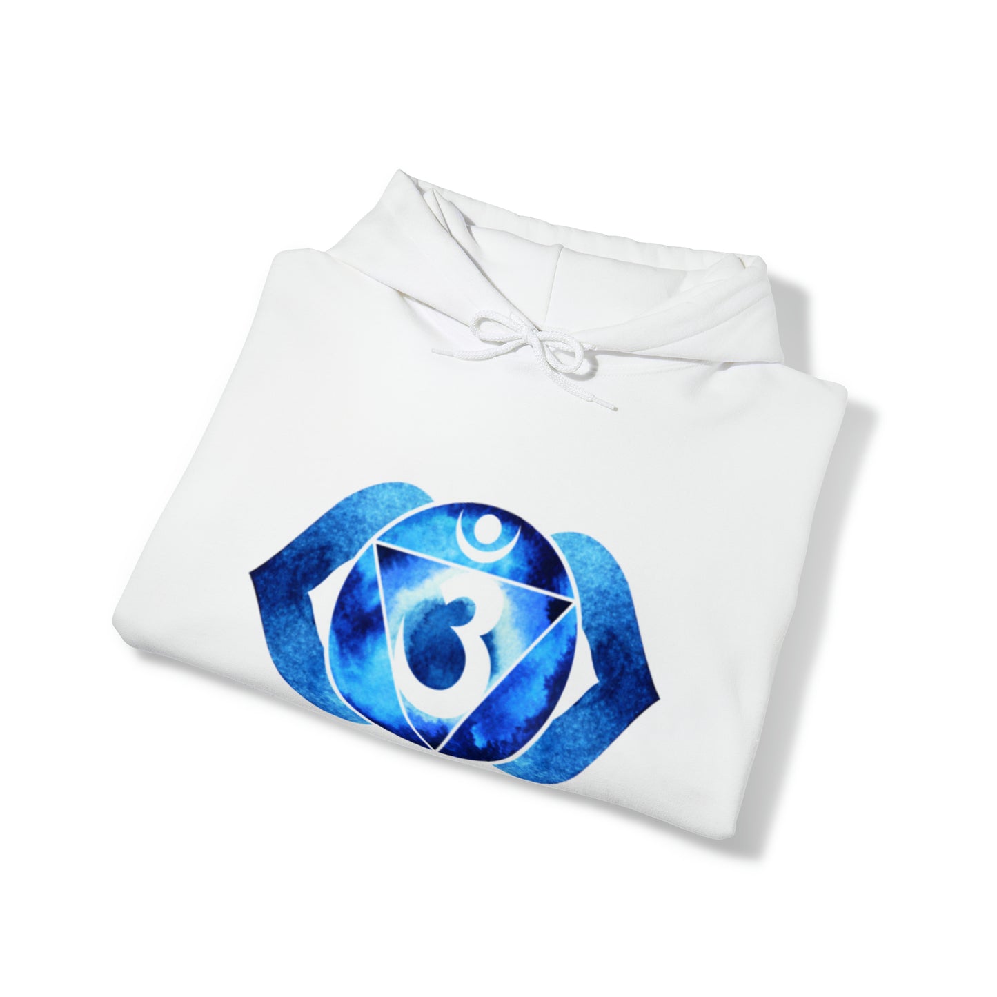 DM1111 Blue Third Eye Chakra Themed Unisex Heavy Blend™ Hooded Sweatshirt