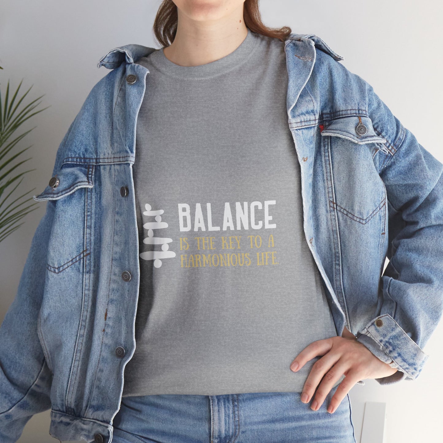 Balance is the Key DM1111 Unisex Heavy Cotton Tee