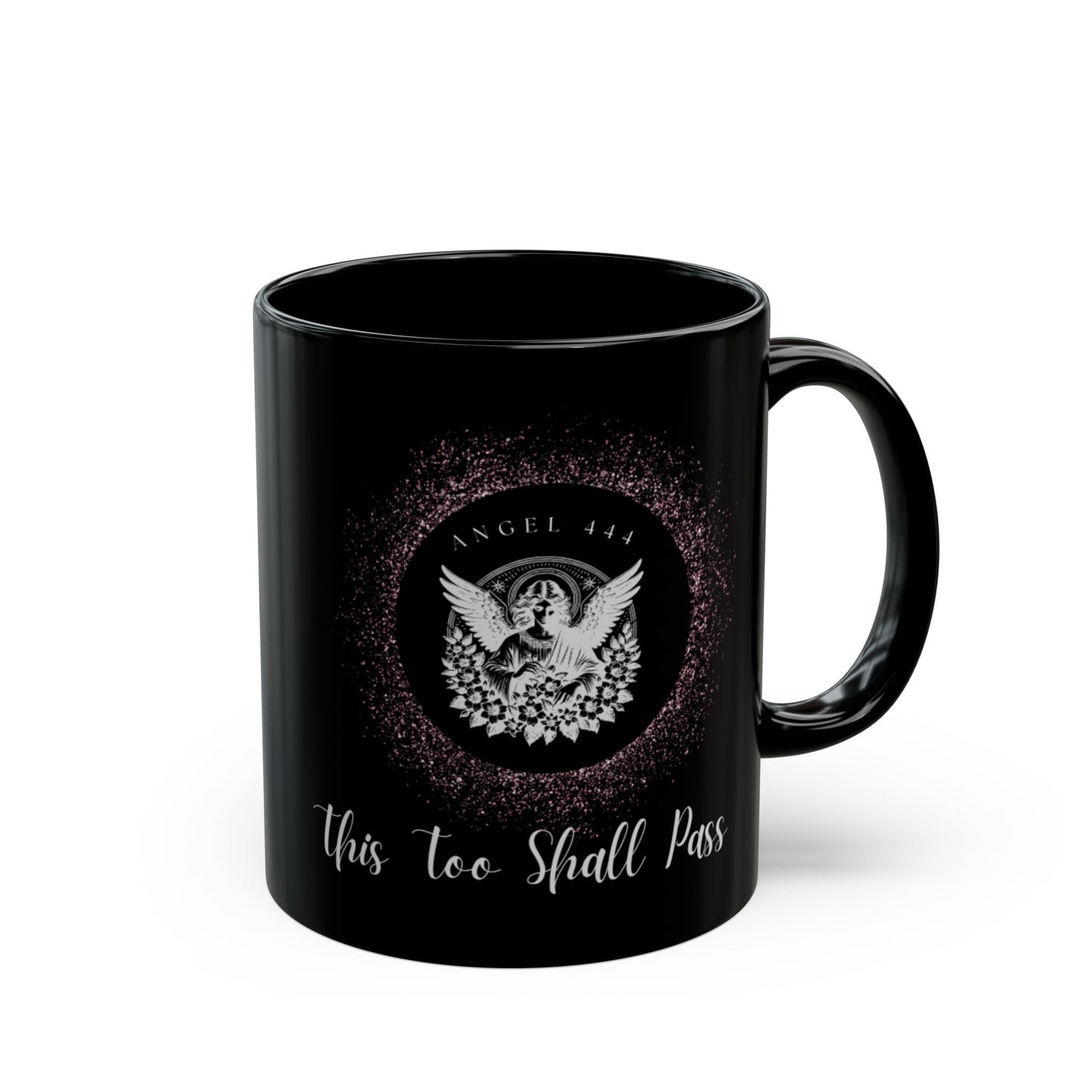 Angel 444 DM1111 Black Mug (11oz, 15oz)