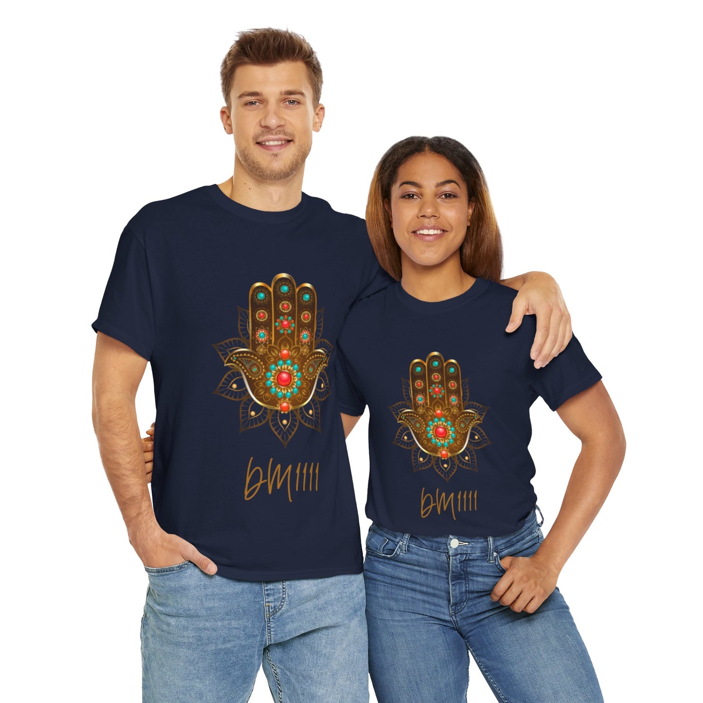 Gold Hamsa Hand DM1111 Unisex Heavy Cotton Tee