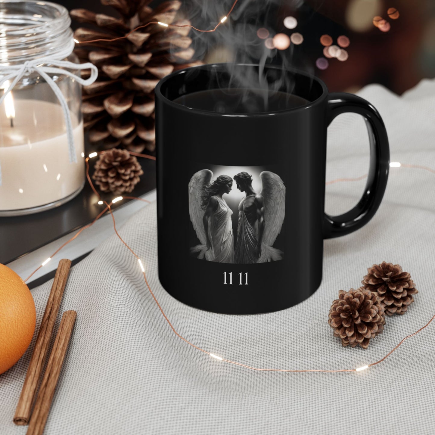 Angel 1111 Soulmates DM1111 Black Mug (11oz, 15oz)