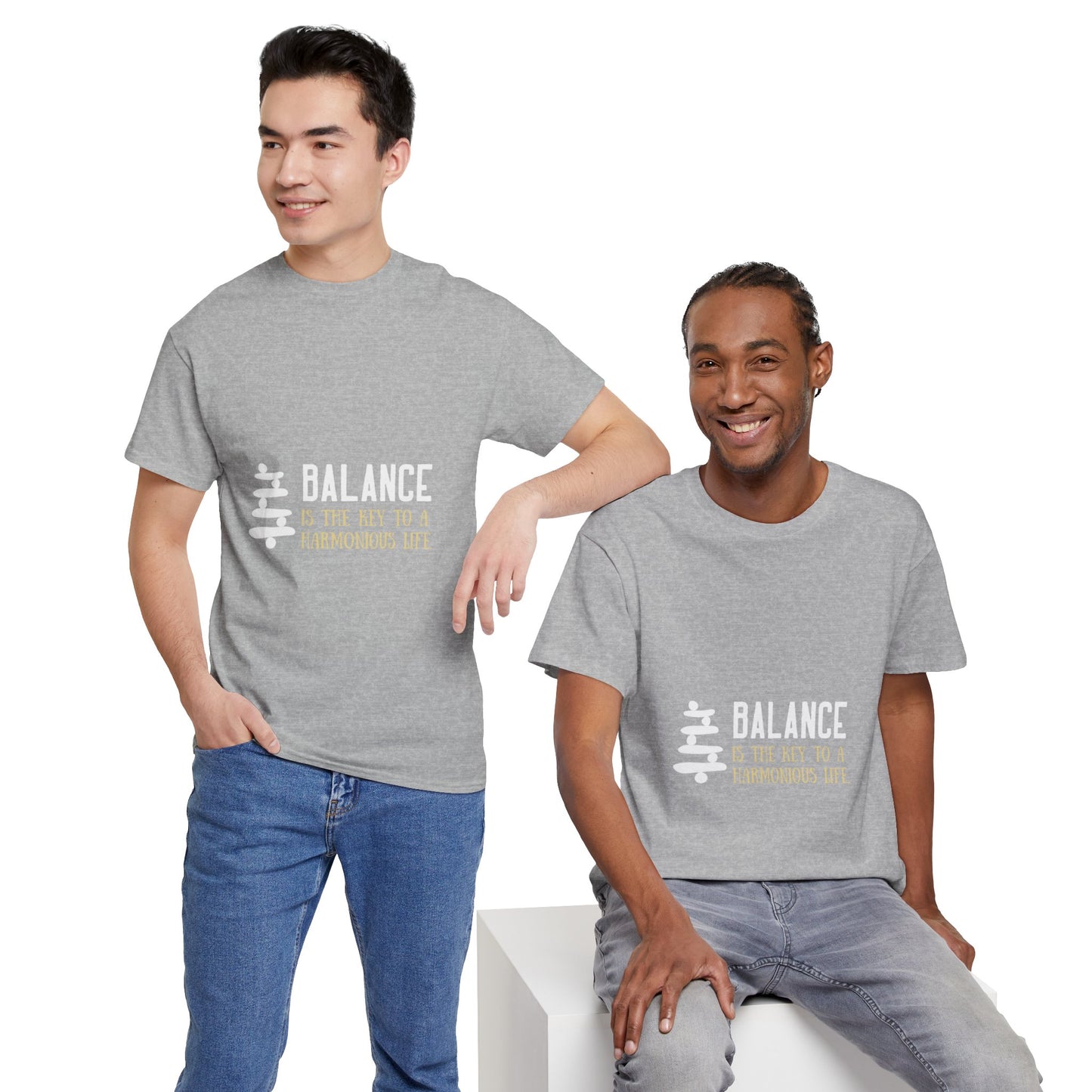 Balance is the Key DM1111 Unisex Heavy Cotton Tee