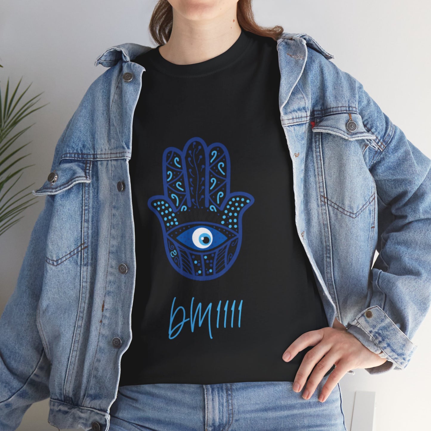 Blue Hamsa Hands DM1111 Unisex Heavy Cotton Tee