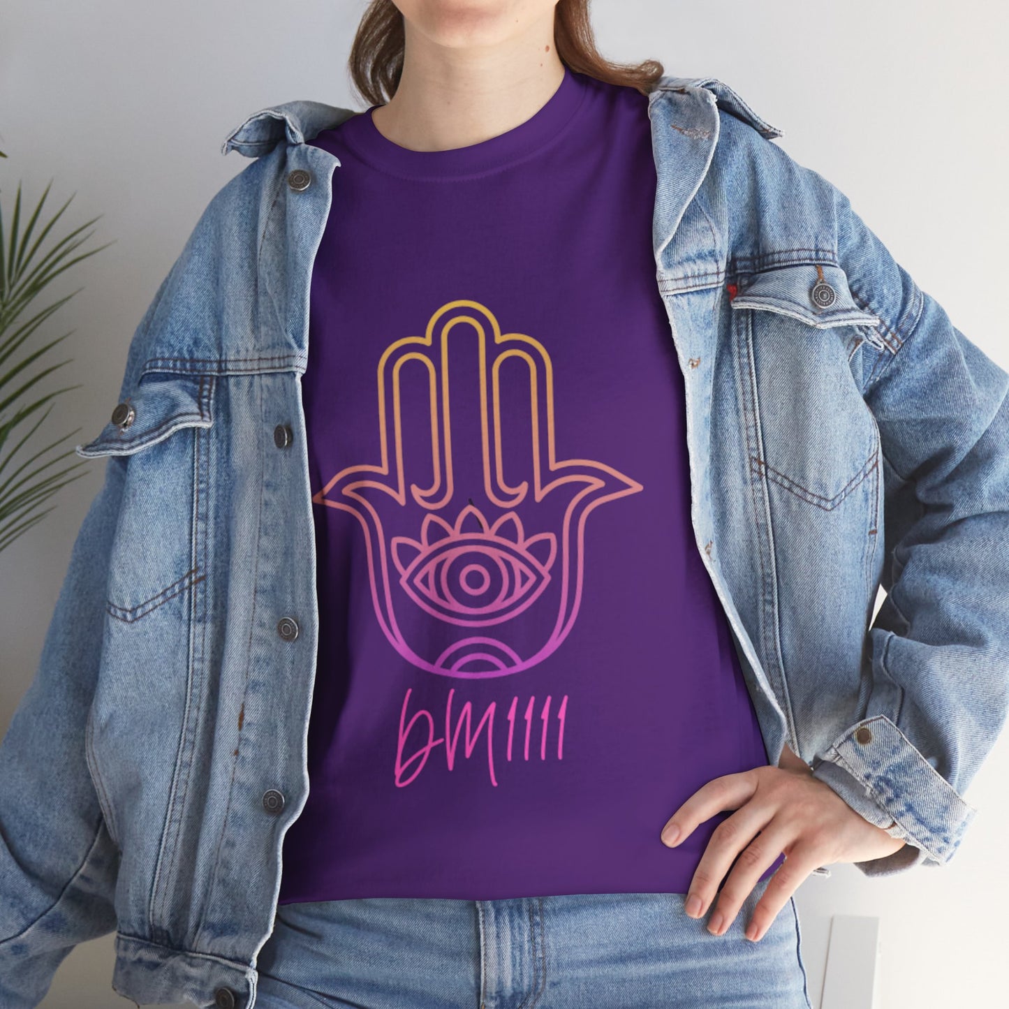 Multi Color Hamsa Hand DM1111 Unisex Heavy Cotton Tee