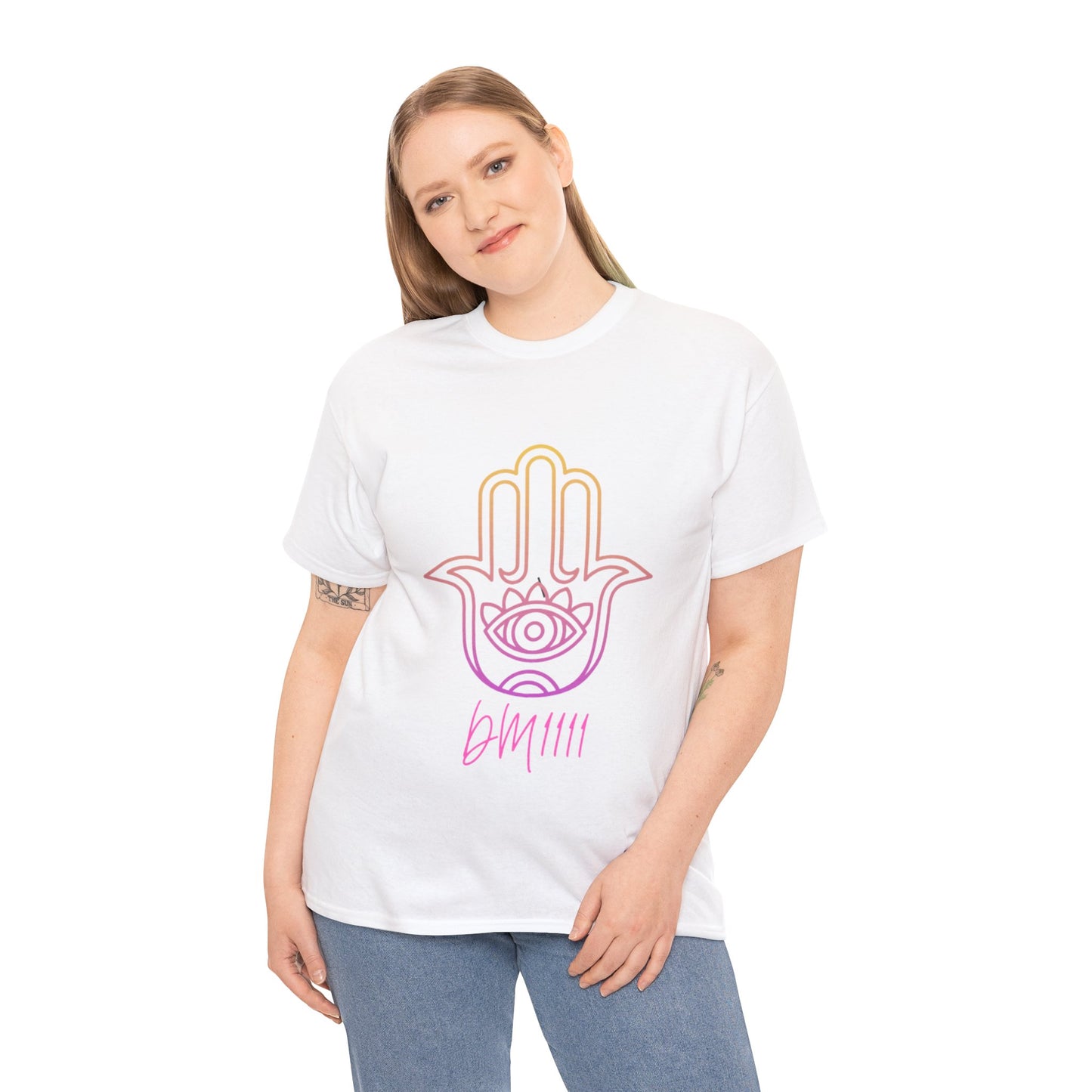 Multi Color Hamsa Hand DM1111 Unisex Heavy Cotton Tee