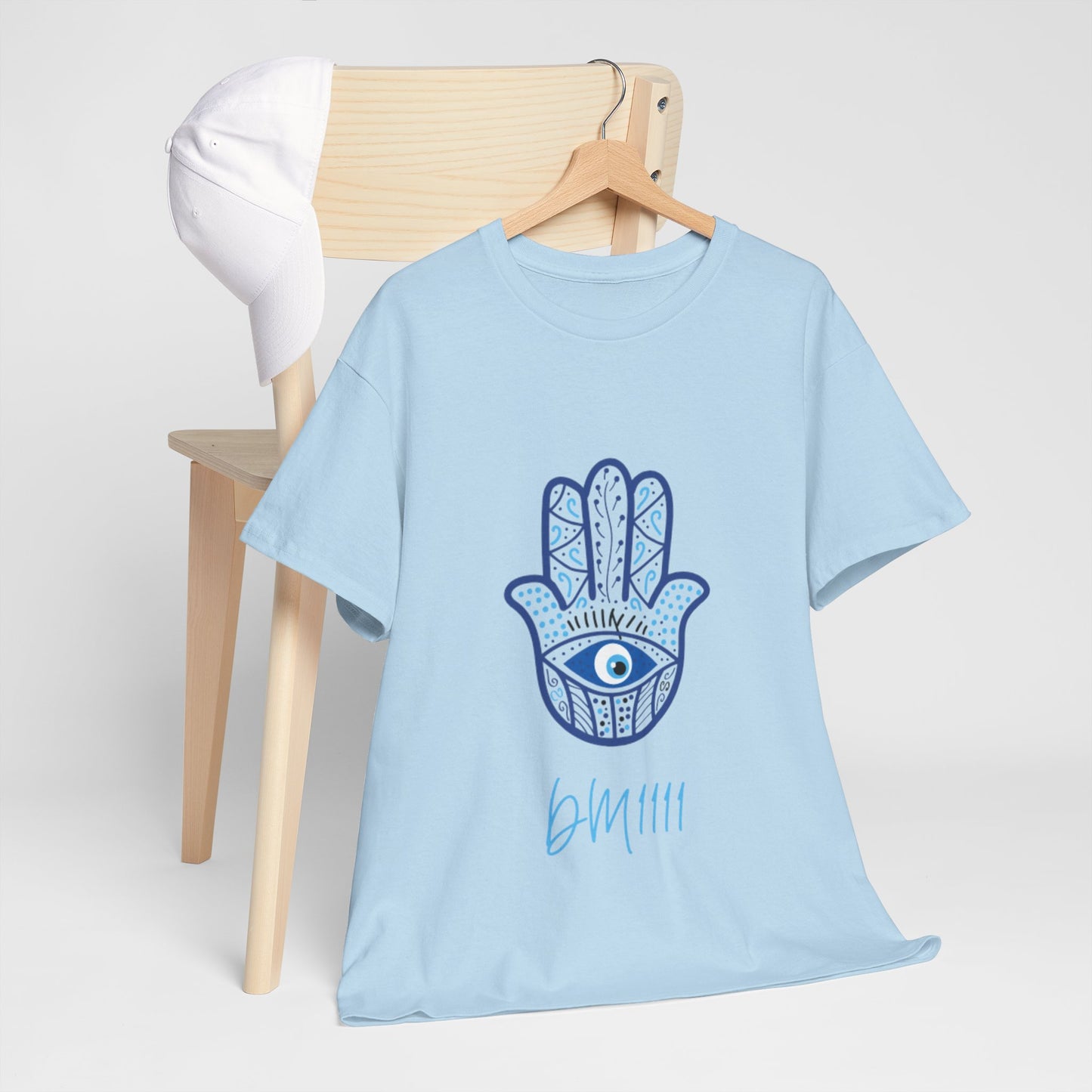 Blue Hamsa Hands DM1111 Unisex Heavy Cotton Tee