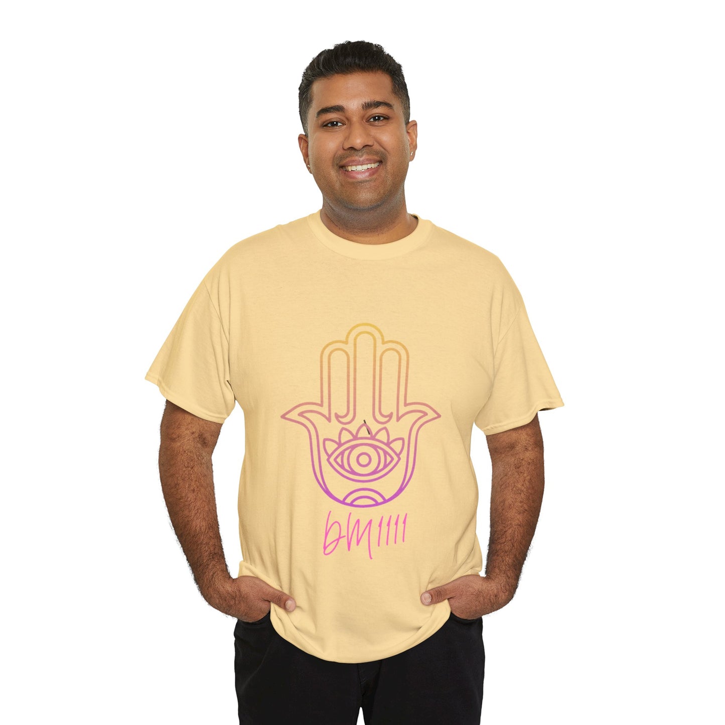 Multi Color Hamsa Hand DM1111 Unisex Heavy Cotton Tee